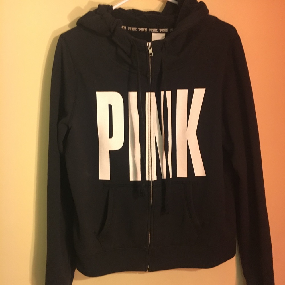 Black PINK Zipper Hoodie